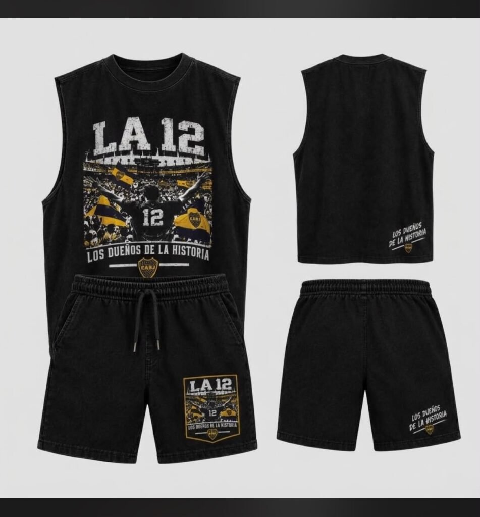 Conjunto La 12 musculosa y short negro